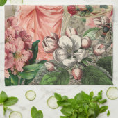 Koffiedame Victoriaanse vrouw roze rijke japon Theedoek (Gevouwen)