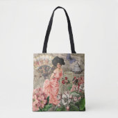 Koffiedame Victoriaanse vrouw roze rijke japon Tote Bag (Voorkant)