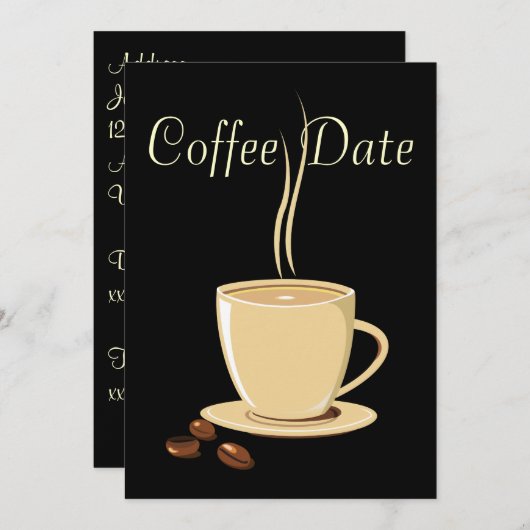 Koffiedatum Kaart (Voorkant / Achterkant)