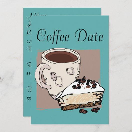 Koffiedatum Kaart (Voorkant / Achterkant)