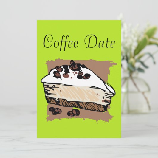 Koffiedatum Kaart (Staand voorkant)