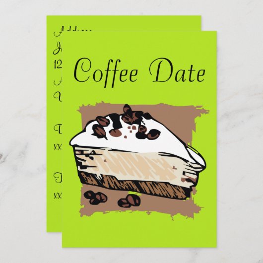 Koffiedatum Kaart (Voorkant / Achterkant)
