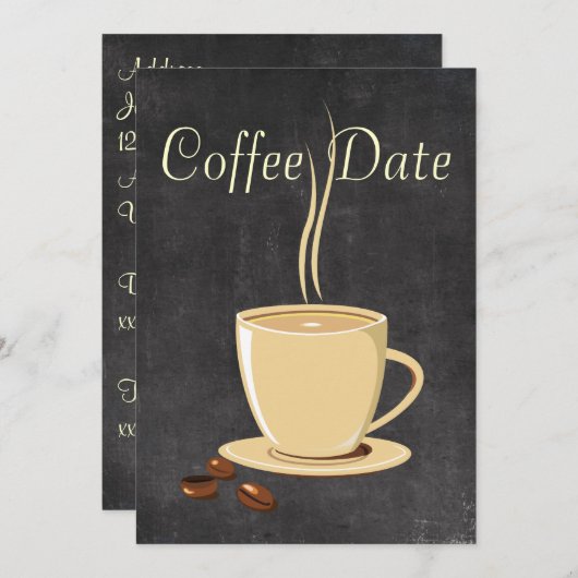 Koffiedatum Kaart (Voorkant / Achterkant)