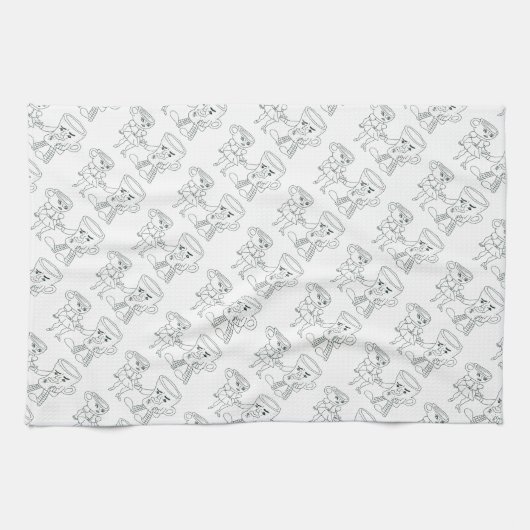 Koffiedatum keukenhanddoek (Horizontaal)