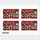 koffiedatum rechthoekige sticker (Vel)
