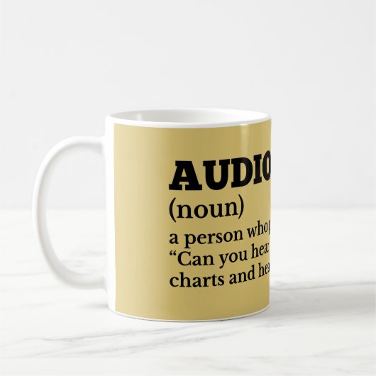 Koffiedefinitie Audioloog Koffiemok (Links)