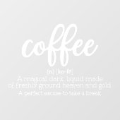 Koffiedefinitie Winkeldecor Raamsticker (Vel)