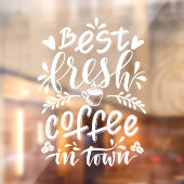 Koffiedekplaatjes voor ramen of deuren raamsticker (Vel 2)