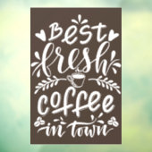 Koffiedekplaatjes voor ramen of deuren raamsticker (Vel 3)