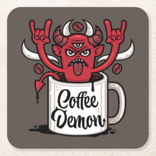 koffiedemon kartonnen onderzetters