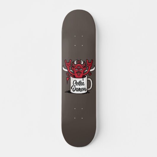 koffiedemon persoonlijk skateboard (Voorkant)