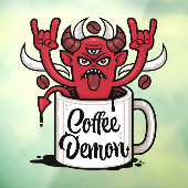 koffiedemon raamsticker (Vel 3)