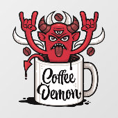 koffiedemon raamsticker (Vel)