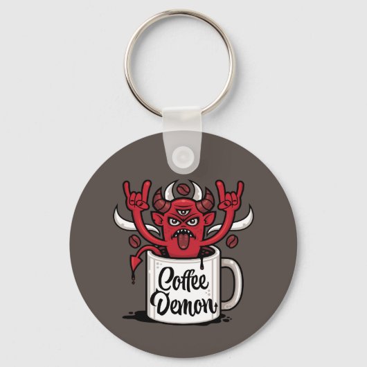koffiedemon sleutelhanger (Voorkant)