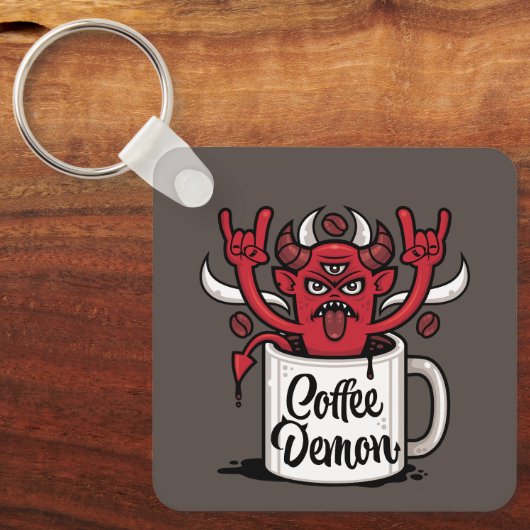 koffiedemon sleutelhanger (Voorkant)