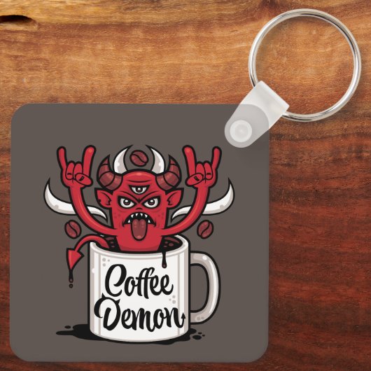 koffiedemon sleutelhanger (Achterkant)
