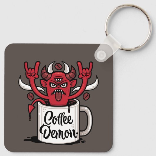 koffiedemon sleutelhanger (Achterkant)