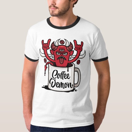 koffiedemon t-shirt (Voorkant)