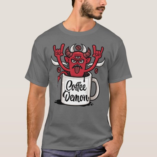 koffiedemon t-shirt (Voorkant)