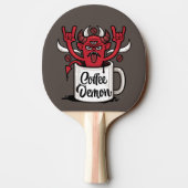 koffiedemon tafeltennisbatje (Achterkant)