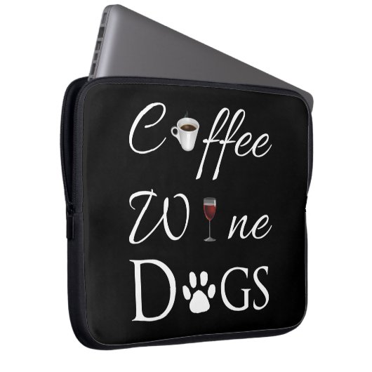 Koffiedeugen voor laptophoes laptop sleeve (Voorkant Rechts)