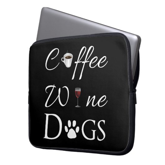 Koffiedeugen voor laptophoes laptop sleeve (Voorkant Links)