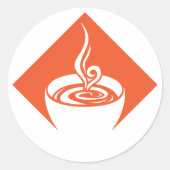 koffiediamant ronde sticker (Voorkant)
