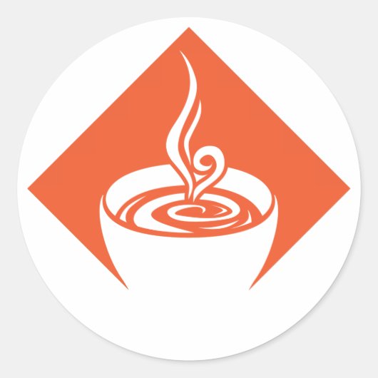 koffiediamant ronde sticker (Voorkant)