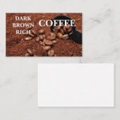 koffiedik en gebrande bonen Visitekaartje (Voorkant / Achterkant)