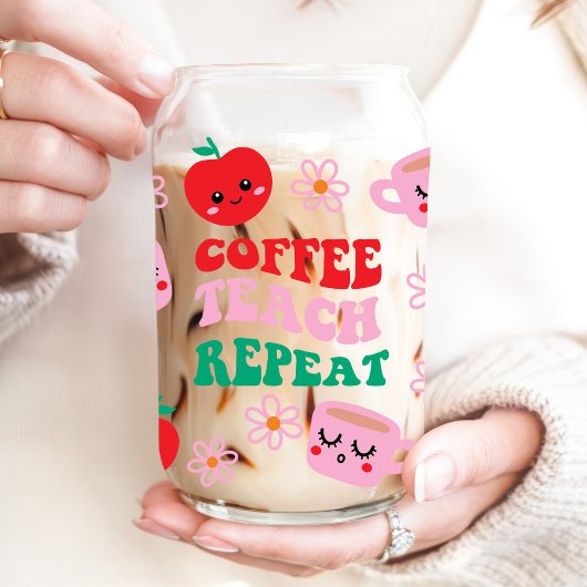 Koffiedocent Repeat Teacher Apple Blikvorm Glas