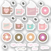 Koffiedonuts en meer Campfire Planner Stickers (Voorkant)