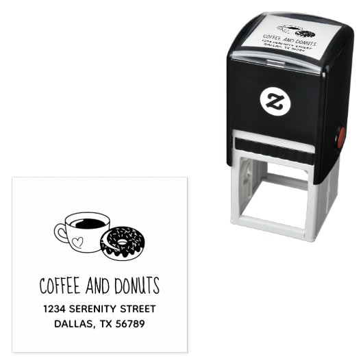 Koffiedonuts Winkeladres Zelfinktende Stempel (In situ)