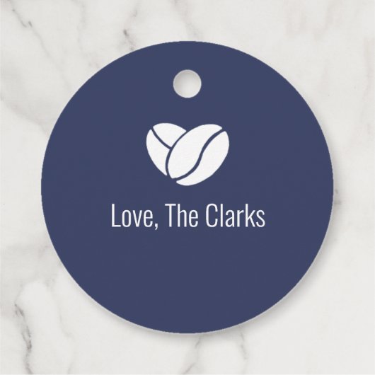 Koffiedouche-voordoormerk Bedankjes Labels (Achterkant)