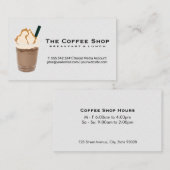 Koffiedrank in een beker visitekaartje (Voorkant / Achterkant)