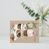 Koffiedrankjes, Gefeliciteerd, Viering  Briefkaart (Staand voorkant)