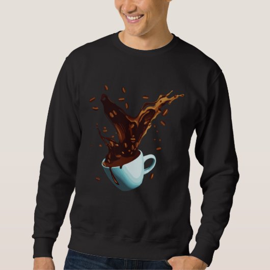 Koffiedrinker Espresso Filterkoffie Motief Trui (Voorkant)
