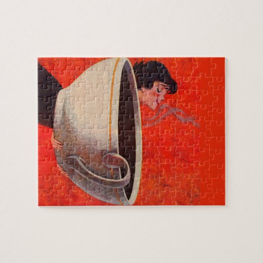 koffiedrinker legpuzzel (Horizontaal)