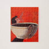 koffiedrinker legpuzzel (Verticaal)