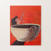 koffiedrinker legpuzzel (Verticaal)