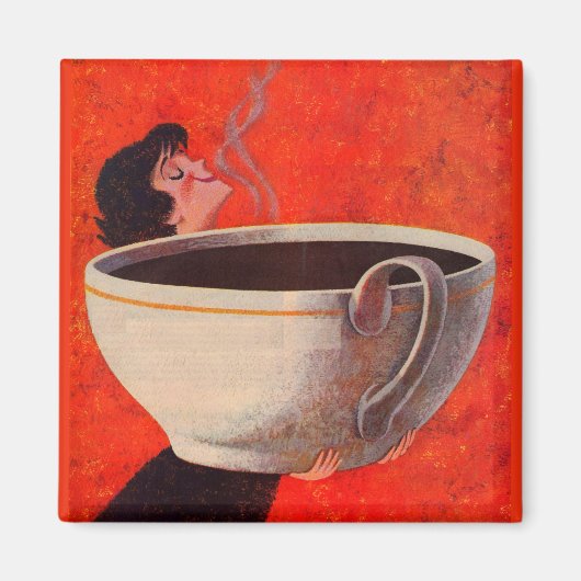 koffiedrinker magneet (Voorkant)