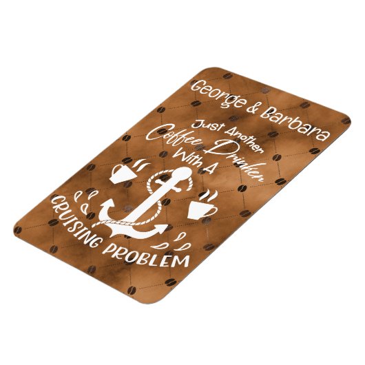 Koffiedrinker met Cruising Probleem Cruise Decor Magneet (Linkerzijde)