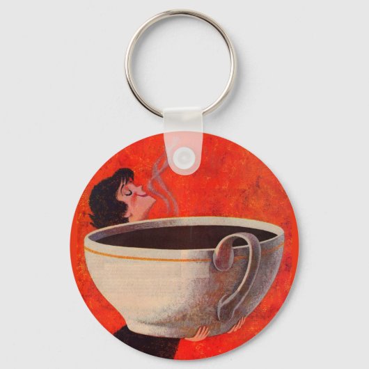 koffiedrinker sleutelhanger (Voorkant)