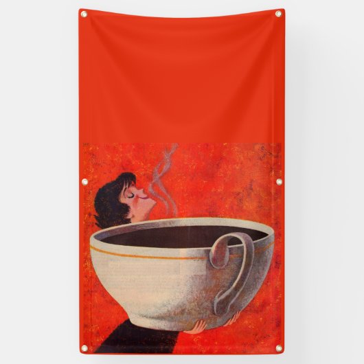 koffiedrinker spandoek (Verticaal)