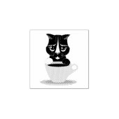 KOFFIEE CAT (TUXEDO CAT) RUBBERSTEMP RUBBERSTEMPEL (Afrduk)