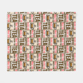 KOFFIEE TEA PATTERN, griepband Fleece Deken (Voorkant (Horizontaal))
