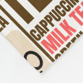 KOFFIEE TEA PATTERN, griepband Fleece Deken (Hoek)