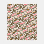 KOFFIEE TEA PATTERN, griepband Fleece Deken (Voorkant)