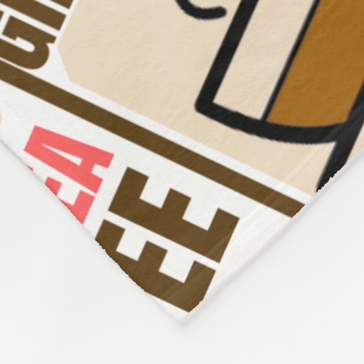 KOFFIEE TEA PATTERN, griepband Fleece Deken (Hoek)