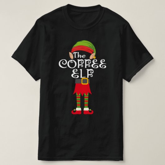 koffieelf - familie die kerstmis bij elkaar past t-shirt (Design voorkant)