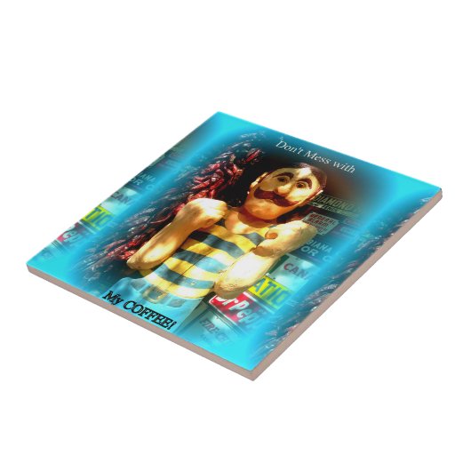 koffieertegel tegeltje (Zijkant)